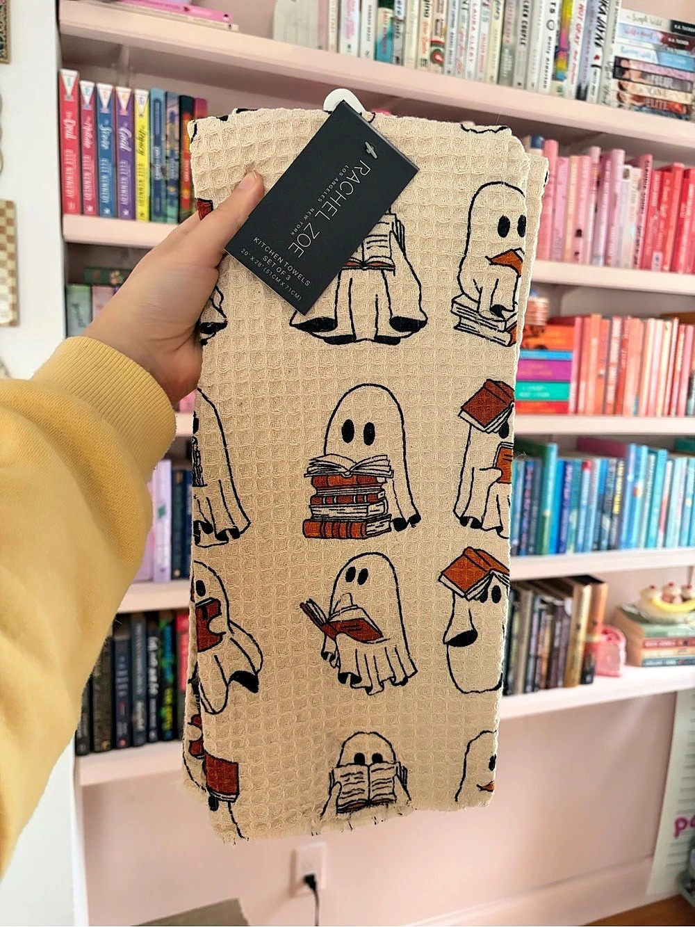 Rachel Zoe Ghost Reading Books Kitchen Towels Set of 3